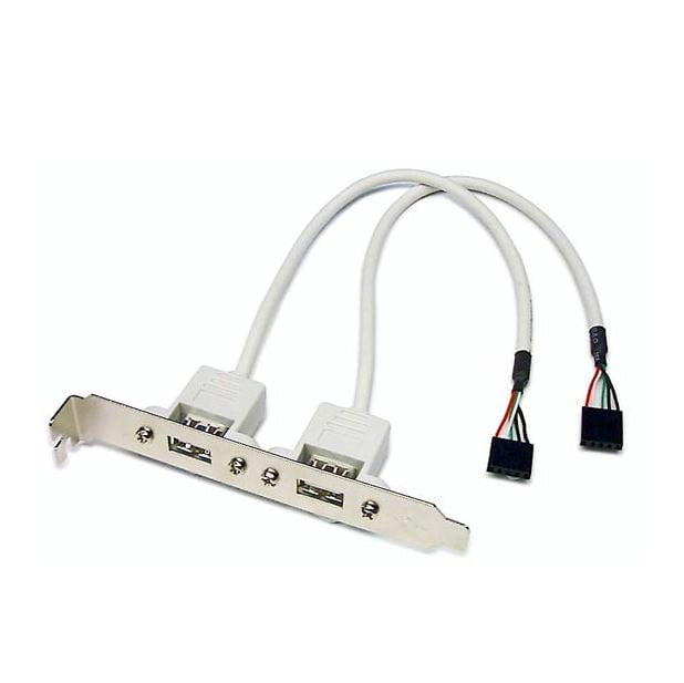 DYNAMIX USB SLOT Card. USB-A Female Connector to 2x 5-Pin Housings with bracket CDUSB-SLOT-2