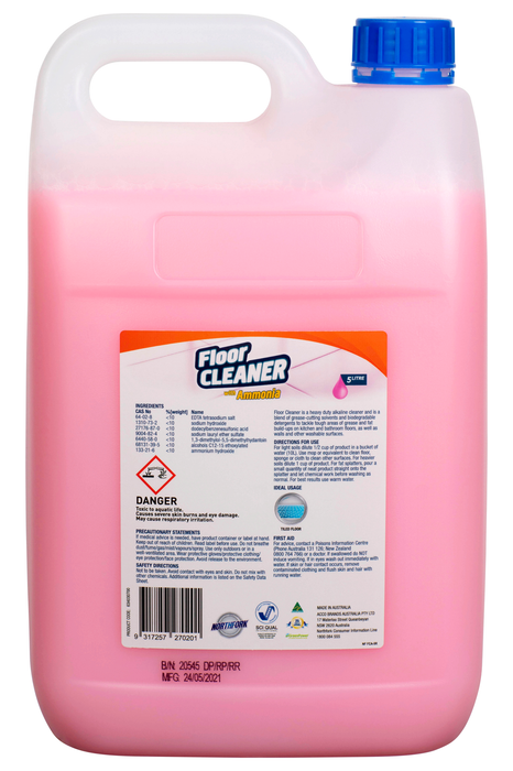 Northfork Floor Cleaner With Ammonia 5 Litres x 3's pack