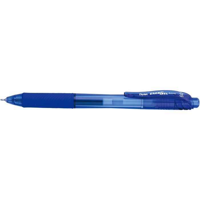 Pentel BLN105 Retractable Energel 0.5mm Gel Pen Blue - Pack of 12