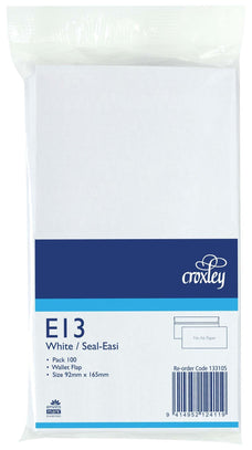 E13 White Seal Easi Envelopes 100's CX133105