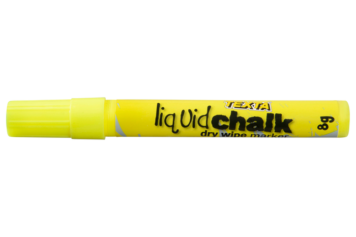 Texta Liquid Chalk Marker Bullet Dry Wipe Yellow