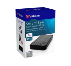 Verbatim 4TB Store 'n' Save Desktop Hard Drive, USB 3.0 3.5"