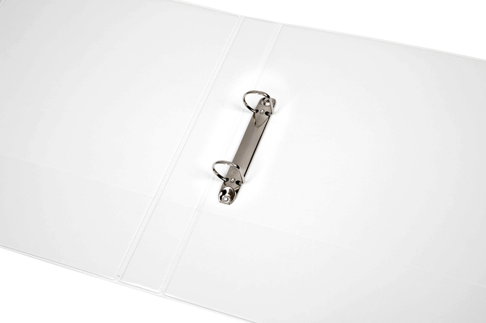 Marbig Overlay Insert Cover A4 Ring Binder 2/25 White, 2 D Ring