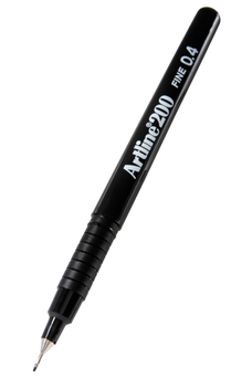 Artline 200 Fineliner Pen 0.4mm Black x 12's pack