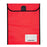 Warwick Homework Bag, XL, 450mm x 360mm,  Hook & Loop Closure, Red