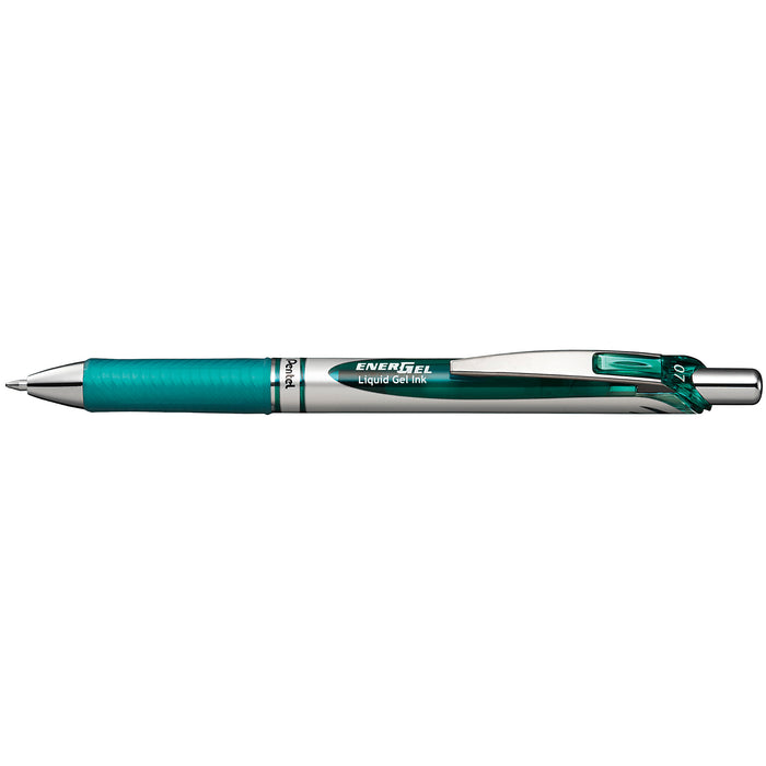 Pentel Energel Gel Roller Pen Retractable BL77 0.7mm Turquoise - Pack of 12