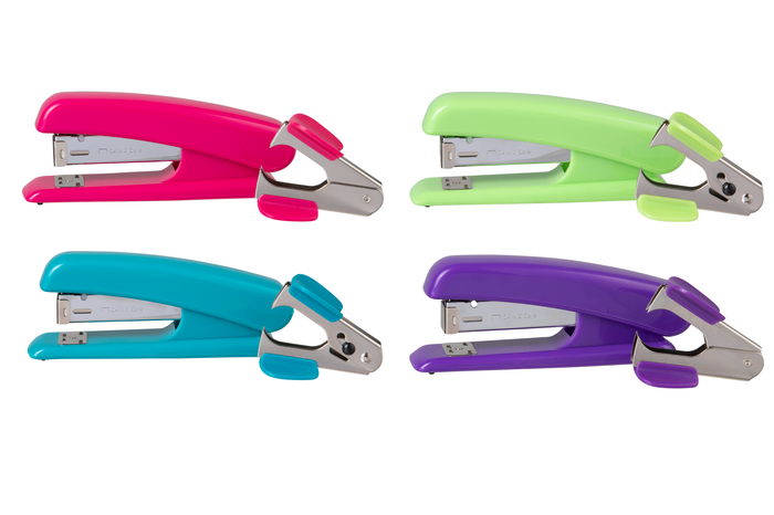 Marbig Value Pack Stapler, 20 Sheet, Assorted Colours, Blue/Green/Pink/Purple