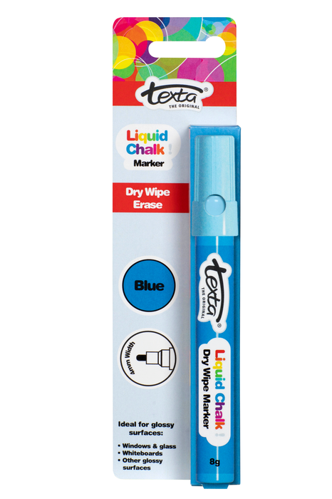 Texta Liquid Chalk Marker Bullet Dry Wipe Blue