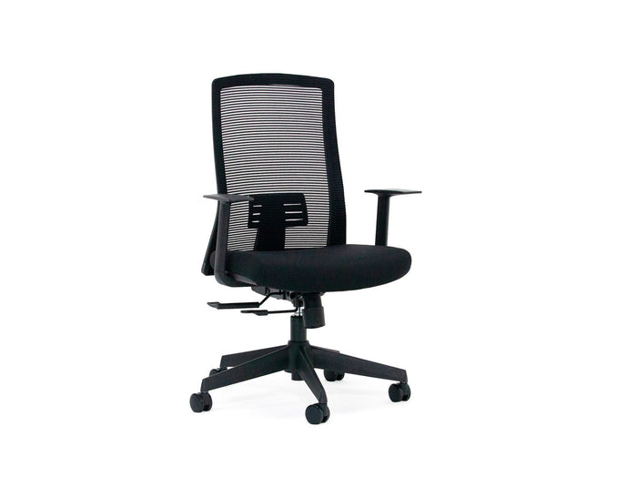 Knight's Eagle Mesh Back Chair, Black Upholstery Seat, With Armrest, Assembled