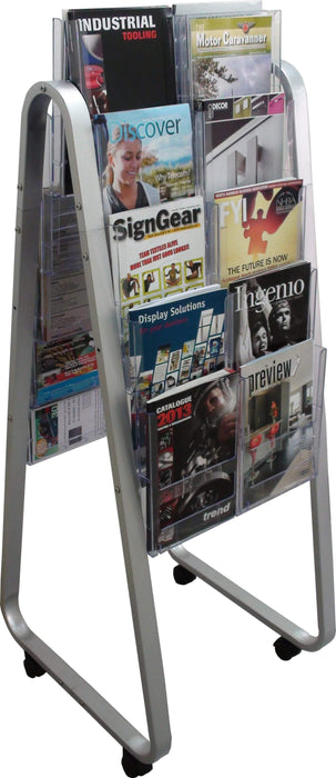 Easel Floor Stand & A4 Brochure Holder Double Side x 20 A4 LX790022