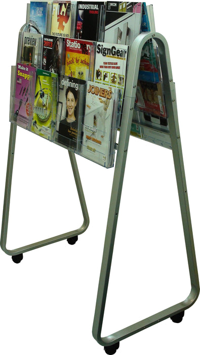 Easel Floor Stand & A4 Brochure Holder Double Side x 24 A4 LX790032