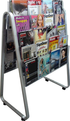 Easel Floor Stand & A4 Brochure Holder Double Side x 40 A4 LX790042