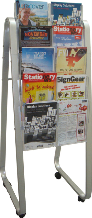 Easel Floor Stand & A4 Brochure Holder x 10 A4 LX790021