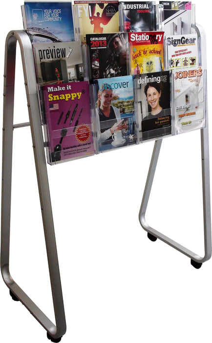 Easel Floor Stand & A4 Brochure Holder x 12 A4 LX790031