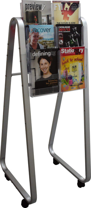 Easel Floor Stand & A4 Brochure Holder x 6 A4 LX790011