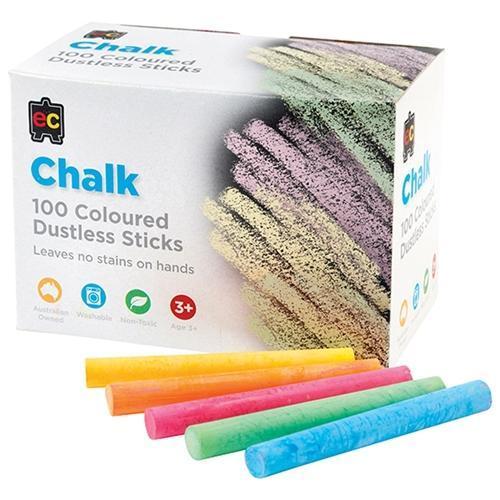 EC Dustless Coloured Chalk 100's CX227694