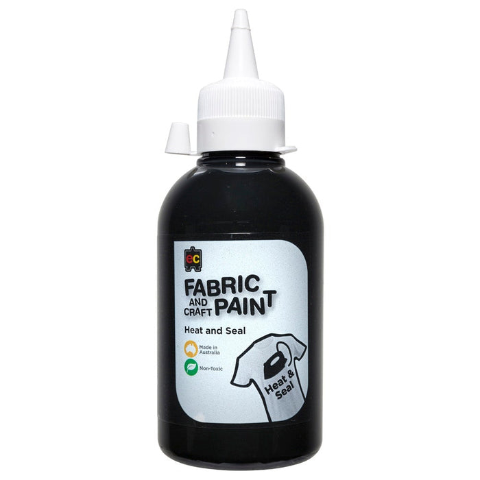 EC Fabric and Craft Paint Black 250ml CX555915