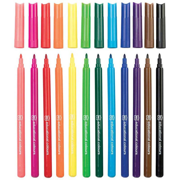 EC Fibretip Colour Pens 12's CX227646