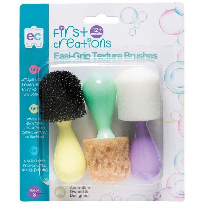 EC First Creations Easi-Grip Texture Brushes 3's Set CX227915