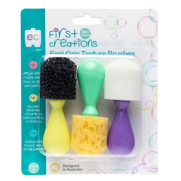 EC First Creations Easi-Grip Texture Brushes 3's Set CX227915