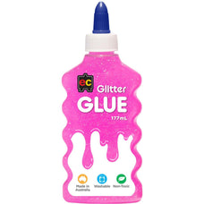 EC Glitter Glue 177ml Pink CX228038