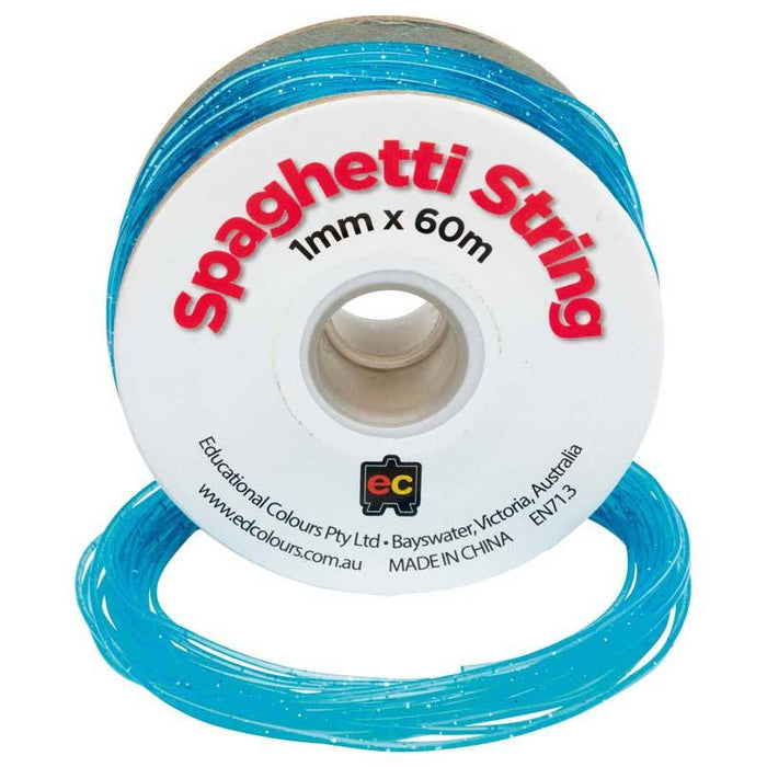 EC String PVC Spaghetti 60m Glitter Sea Blue CX227995