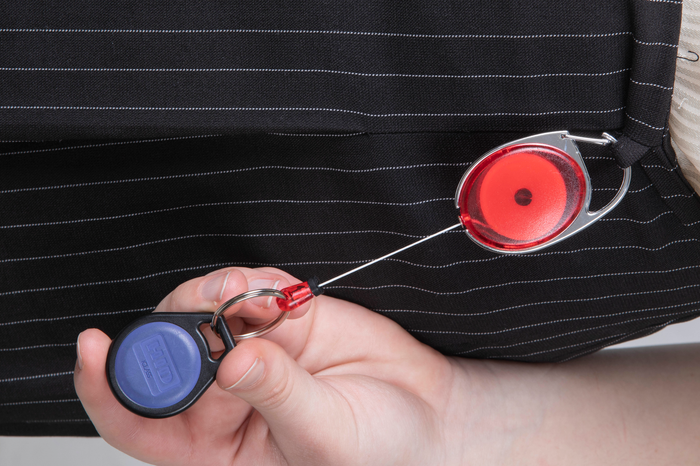 Rexel Id Retractable Snap Lock Key Holders, Red