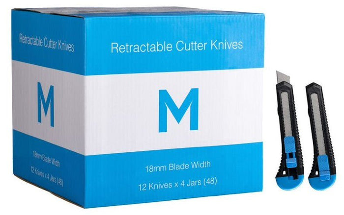 Economy Cutter Knives 18mm x 12's pack (Minimum order of 4 packs) MPH34505