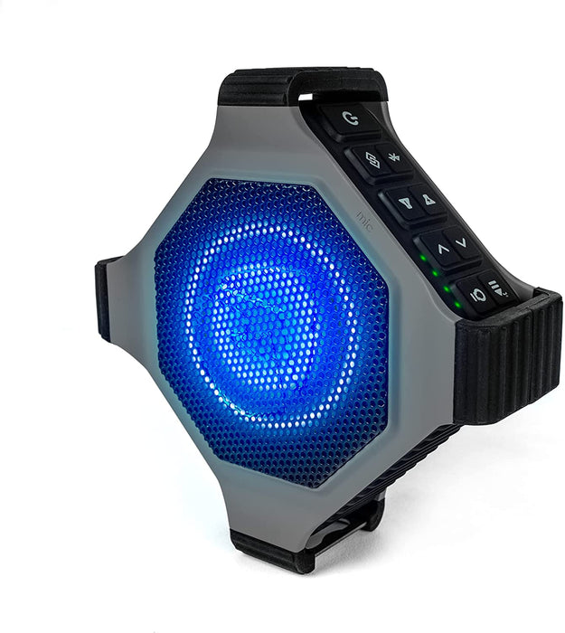 EcoXgear EcoEdge+ Waterproof Bluetooth Speaker, Compact, Rugged, RGB Party Lights, Black, GDI-EXEGPL401 DSECXEEB