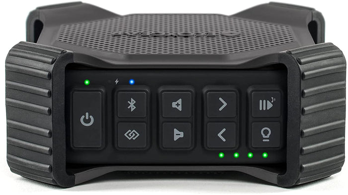 EcoXgear EcoEdge+ Waterproof Bluetooth Speaker, Compact, Rugged, RGB Party Lights, Black, GDI-EXEGPL401 DSECXEEB