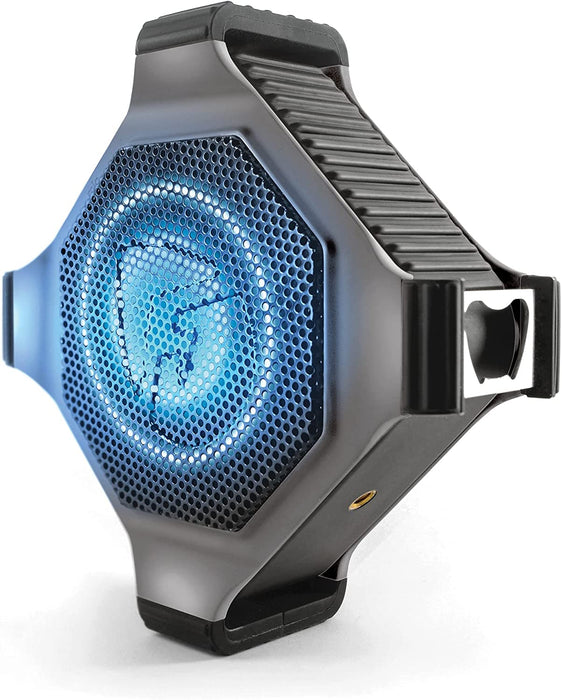 EcoXgear EcoEdge+ Waterproof Bluetooth Speaker, Compact, Rugged, RGB Party Lights, Black, GDI-EXEGPL401 DSECXEEB