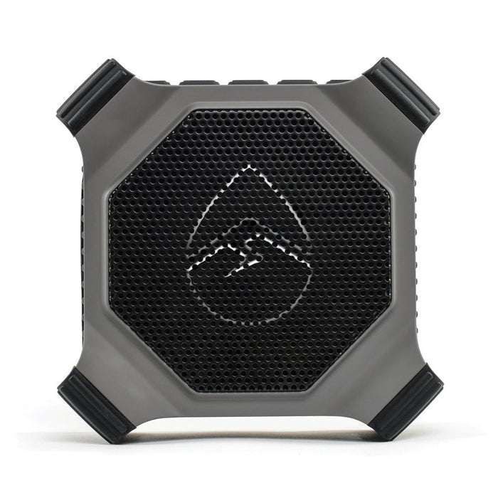 EcoXgear EcoEdge+ Waterproof Bluetooth Speaker, Compact, Rugged, RGB Party Lights, Grey, GDI-EXEGPL410 DSECXEEG