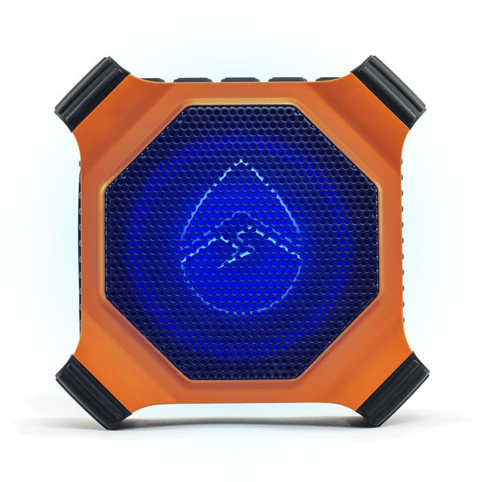 EcoXgear EcoEdge+ Waterproof Bluetooth Speaker, Compact, Rugged, RGB Party Lights, Orange, GDI-EXEGPL400 DSECXEEO