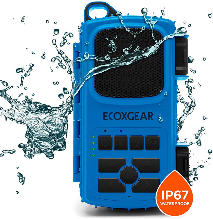 EcoXgear EcoExtreme 2 Floating Bluetooth Speaker with Waterproof Dry Storage for Smartphone, Blue DSECXEX2B