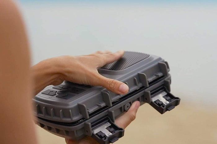 EcoXgear EcoExtreme 2 Floating Bluetooth Speaker with Waterproof Dry Storage for Smartphone, Grey DSECXEX2G