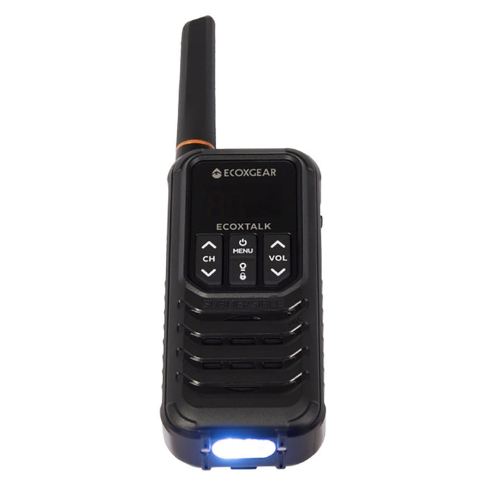Ecoxgear Ecoxtalk 2-Watt IP67 Handheld UHF Radio 13km, Twin Pack DSECXG2002