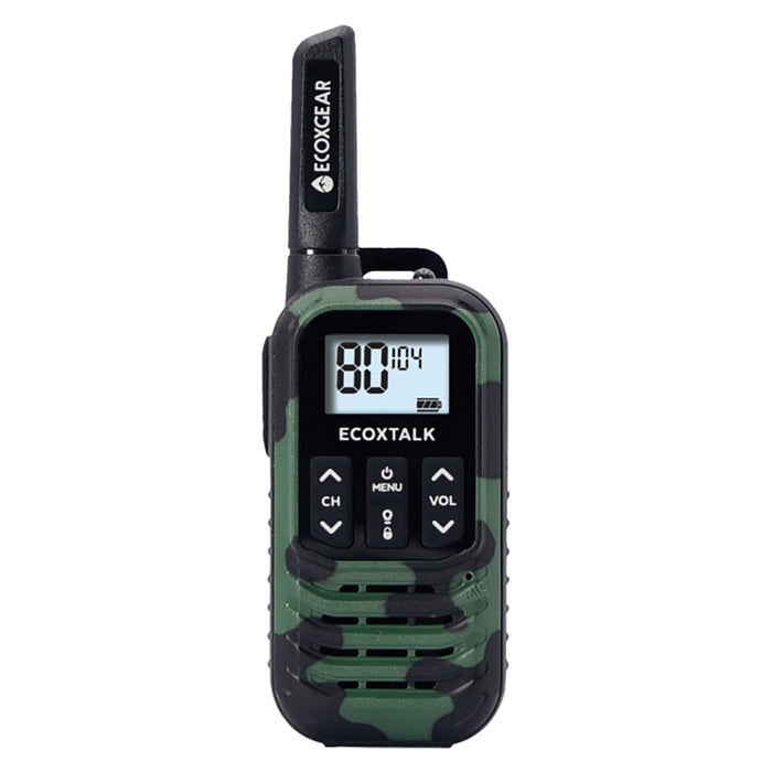 Ecoxgear Ecoxtalk 500mw Compact Handheld UHF Radio 3km Green Camo, 2’s Pack DSECXG502B
