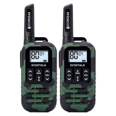 Ecoxgear Ecoxtalk 500mw Compact Handheld UHF Radio 3km Green Camo, 2’s Pack DSECXG502C