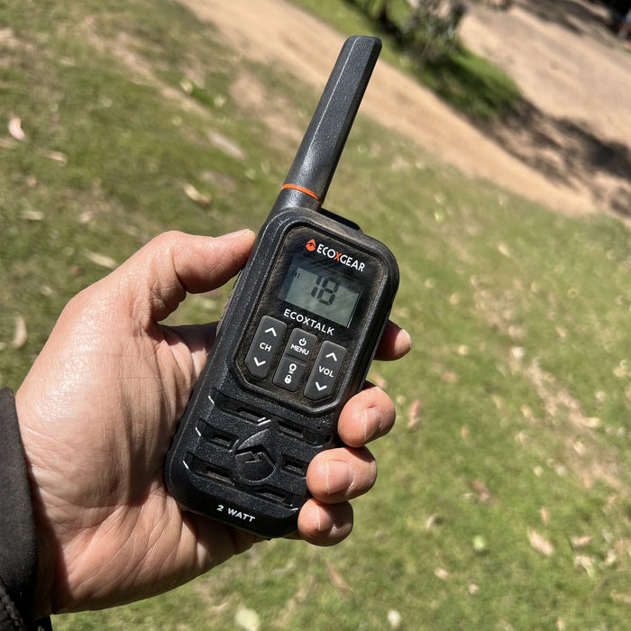 ECOXGEAR ECOXTALK EXG210S-2PK Rugged 2.0 Watt UHF Radios, Pack of 2, Black DSECXG2102