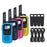 ECOXGEAR ECOXTALK EXG50 UHF CB Handheld Radios, 0.5W, 4's Pack, Black, Blue, Purple, Yellow DSECXG504