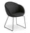 Eden Amelia Sled Base Black Visitor and Meeting Chair Keylargo Ebony Fabric ED-AMELIASLDBLK-KEYEBO