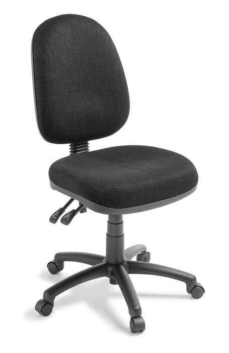 Eden Blaze 3-lever High back Ergonomic Office Chair, Ebony Fabric, Assembled ED-BLAZE-KEYEBO-DO