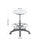 Eden Button Stool Height Adjustable, With Footring, Black PU ED-BUTTON-HIGHLIFT-LUSTCHBLK