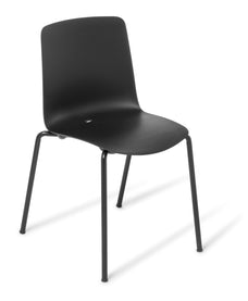 Eden Coco 4-Leg Meeting or Cafe Chair Black / Black ED-COCOLGBLK-BLK