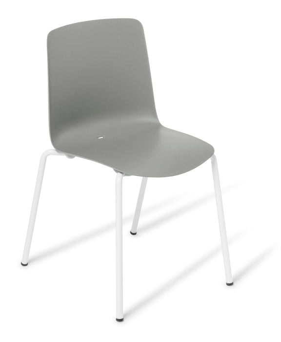 Eden Coco 4-Leg Meeting or Cafe Chair Grey / White ED-COCOLGWHT-GRY