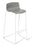 Eden Coco Sled Barstool Grey Shell / White Frame ED-COCOBRWHT-GRY
