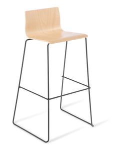 Eden Cruise Comtemporary Barstool, Natural Beech Shell ED-CRUBLKSLD-NAT