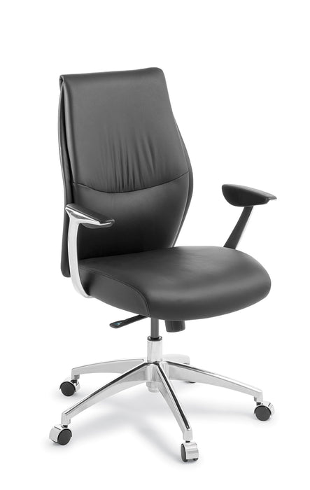 Eden Domain Synchro Midback Executive Chair, Standard Black ED-DOMMB-BLK