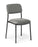 Eden FIT Visitor Stacker Chair, Black Frame, Charcoal Vinyl, Optional Arms, Standard, Plus & Bariatric Sizes