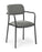 Eden FIT Visitor Stacker Chair, Black Frame, Charcoal Vinyl, Optional Arms, Standard, Plus & Bariatric Sizes